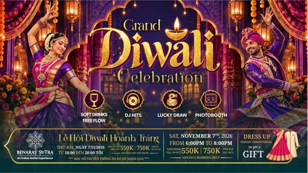 CELEBRATE DIWALI IN HANOI - INDIAN FLAVOURS, MUSIC & FESTIVE JOY
