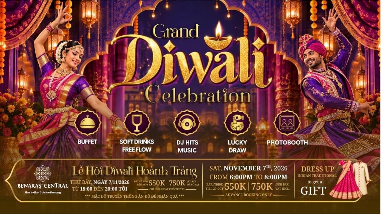 Grand Diwali Celebration at Benaras Central Da Nang